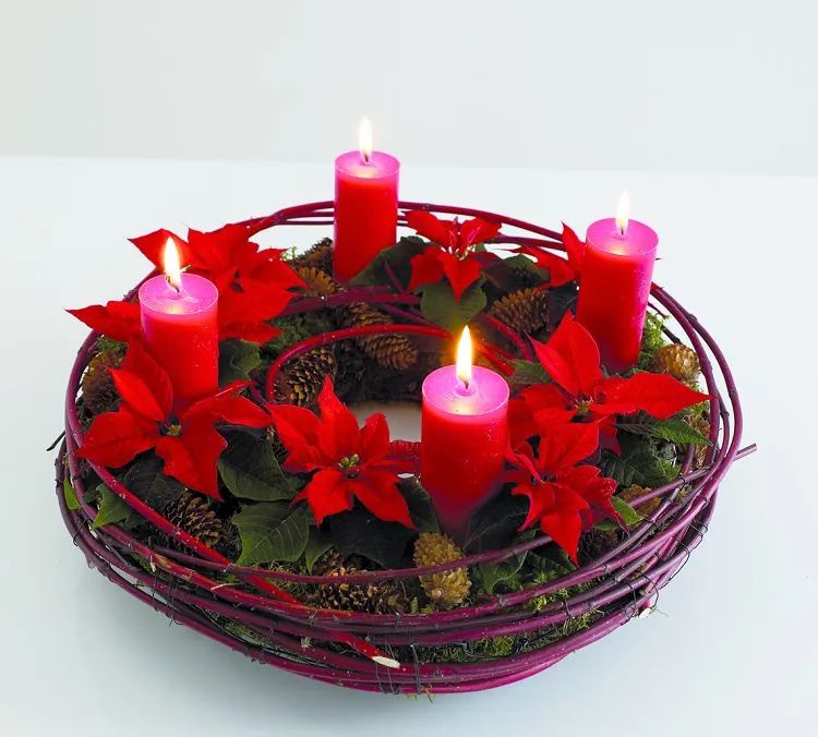 advent wreath ides_advent wreath with flowers