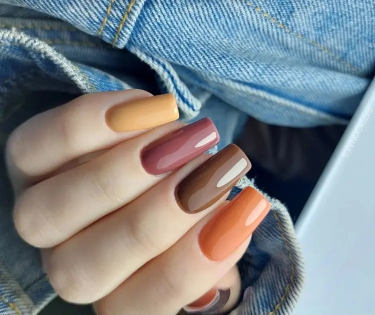 otoño colores clásicos diseño de uñas arte de uñas en noviembre