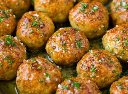 baked chicken meatballs recipe easy quick how to make ingredients delicious tasty juicy
