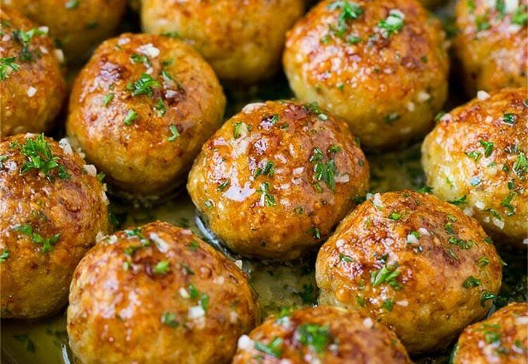 baked chicken meatballs recipe easy quick how to make ingredients delicious tasty juicy