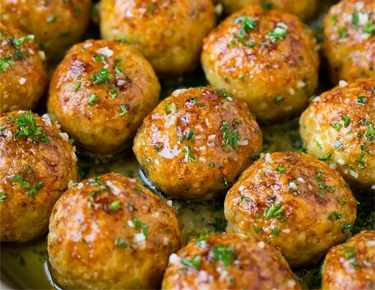 baked chicken meatballs recipe easy quick how to make ingredients delicious tasty juicy