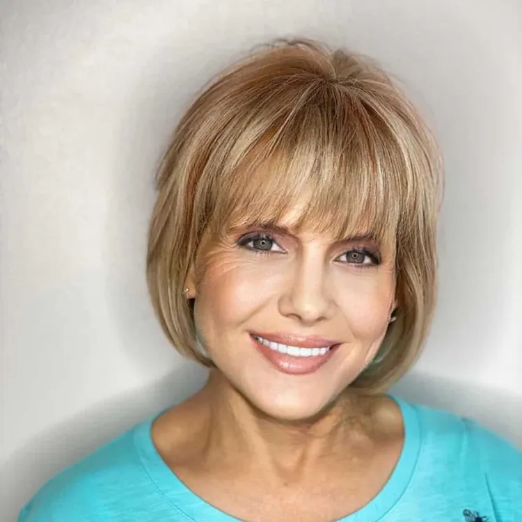 blonde hair with highlights which hair color women over 60