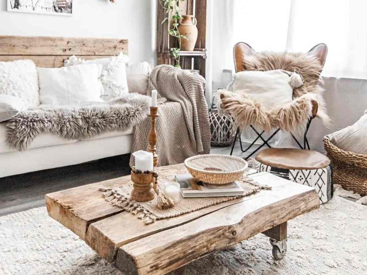 rustic boho coffee table