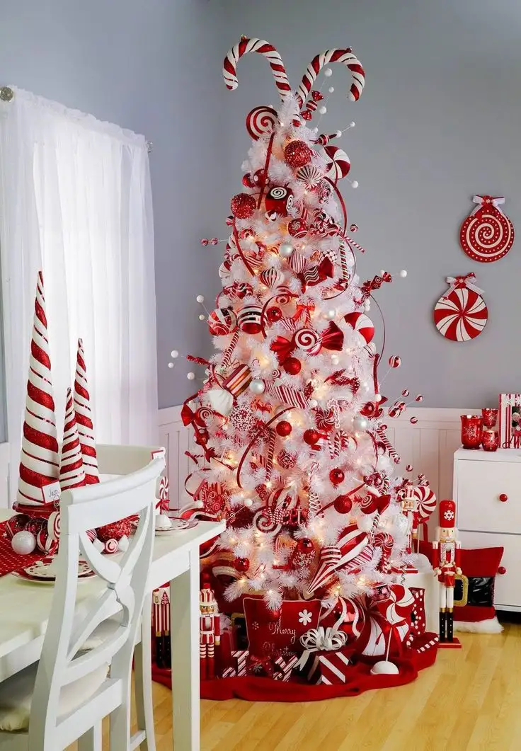 candy cane christmas tree decor how to create a winter wonderland 2022