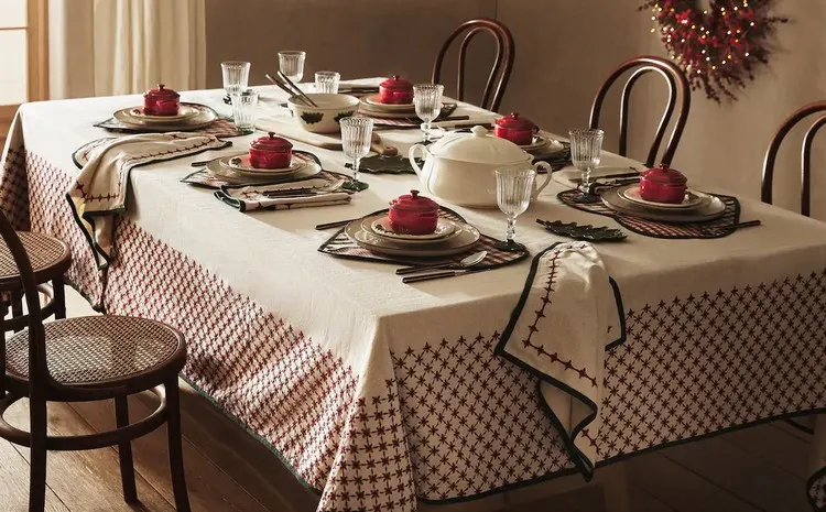 christmas decoration 2022 dining room tablecloths zara home new collection