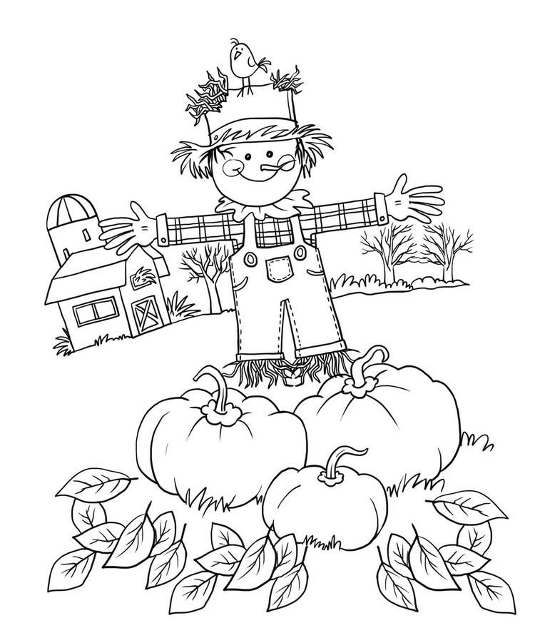 coloring scarecrow pimpkins thanksgiving spark your imagination kids