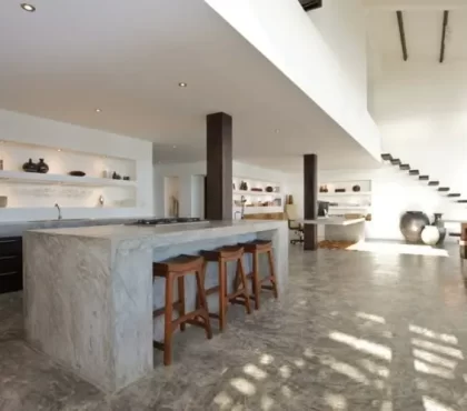 concrete countertops for kitchen in 2023 white cabinets how to adapt this trend interior design