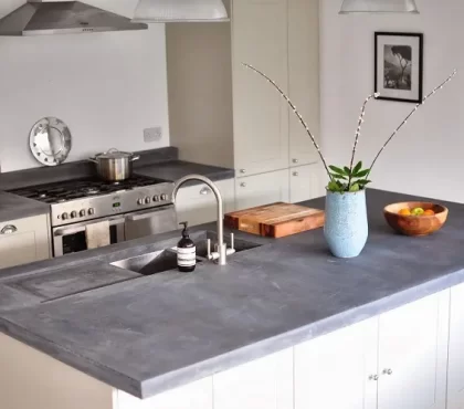 concrete countertops pros and cons interiot design kitchen ideas 2023 trends