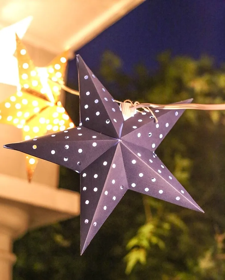 decoration with paper stars