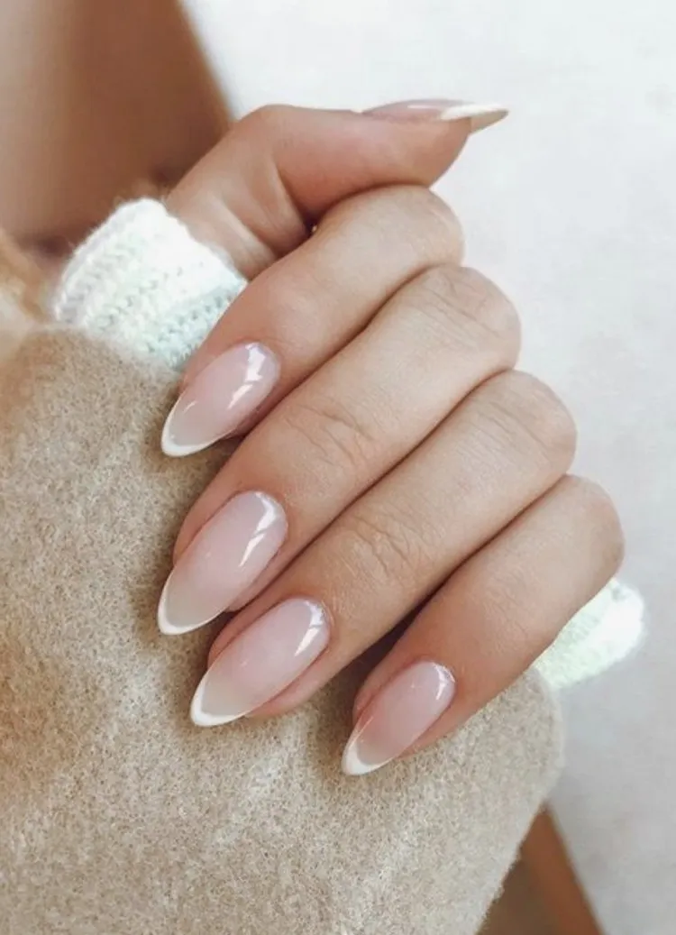 delicate nude french manicure nail art trends 2022