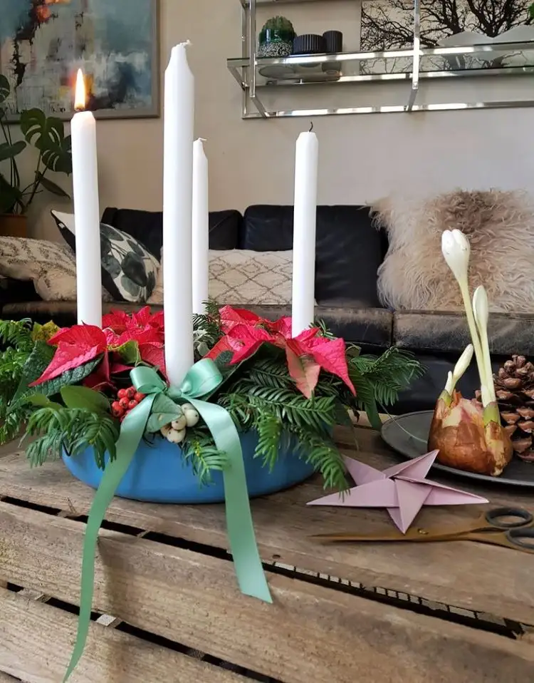 do it yourself classic Advent wreath with baking pan