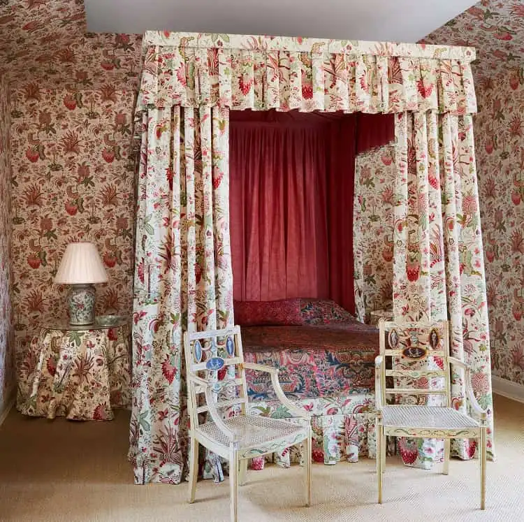 fabric wallpaper_pattern wallpaper bedroom