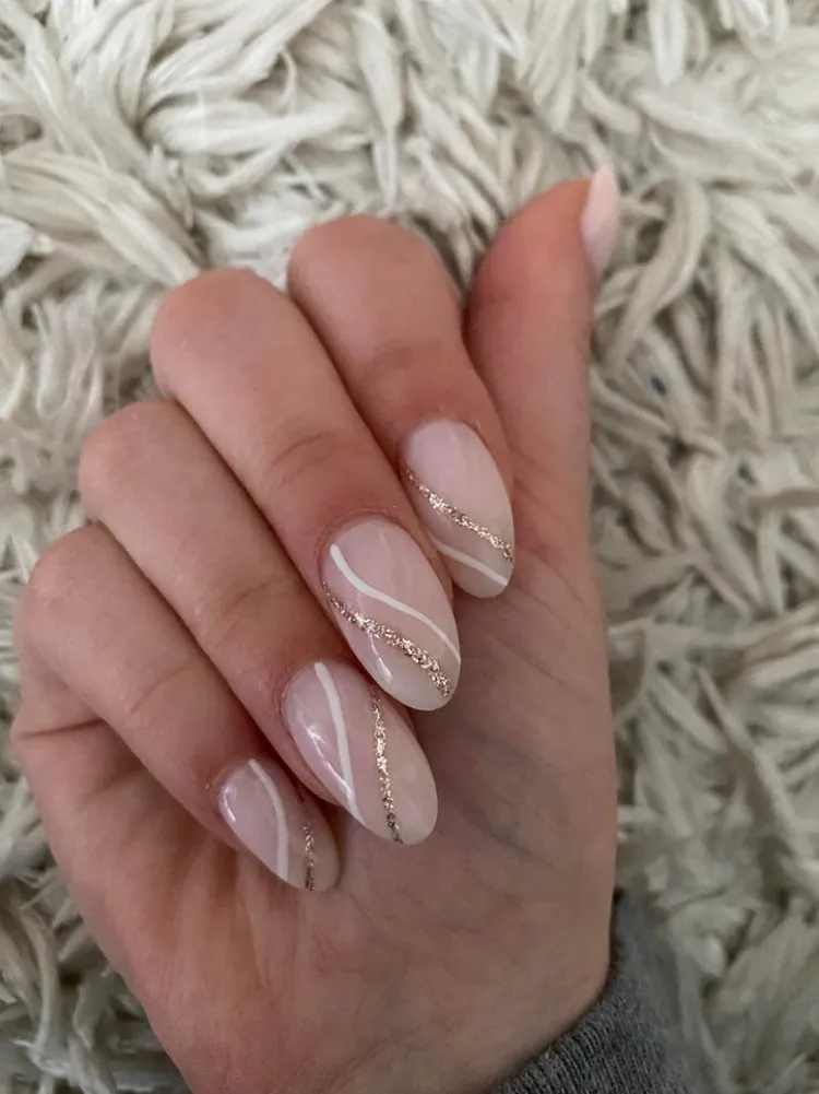gel nails nude nails 2022 golden touches