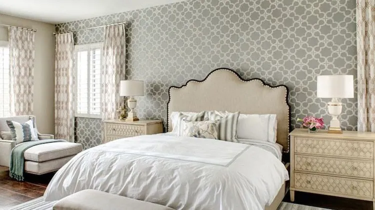 geometric wallpaper_bedroom wallpaper designs