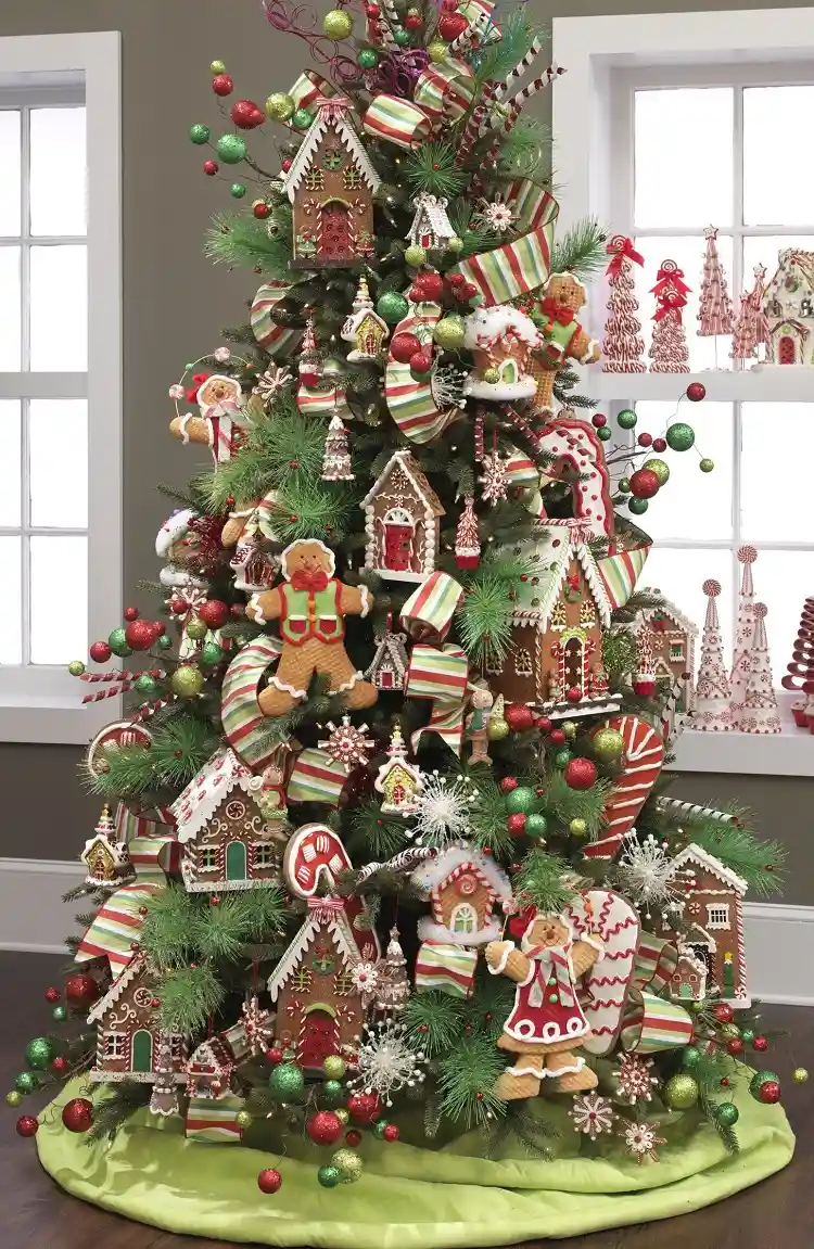 gingerbread christmas tree decoration trendy 2022 this year color trends how to decorate