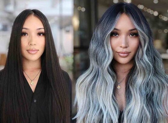 gray balayage_gray balayage for dark hair