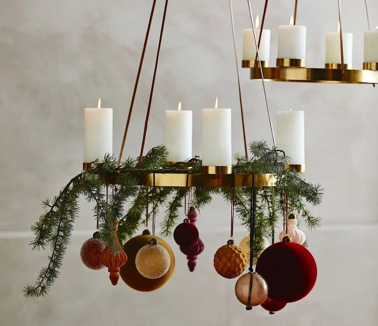 hanging Advent wreath design DIY instructions