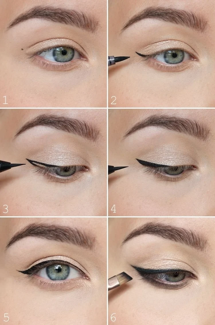how to do cat eyeliner tips trick step by step tutorial cat eye effect