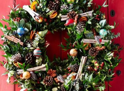 how to make a christmas wreath_DIY christmas wreath