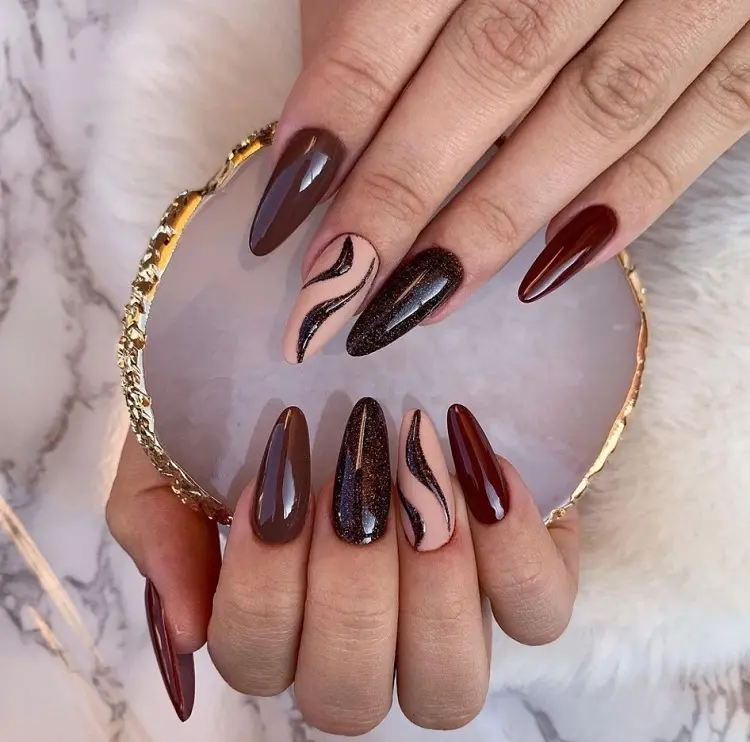 november nail designs autumn colors trends 2022 viral chocolate color how to do my nails