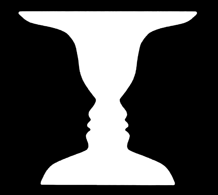 optical illusion for testing your iq faces silhouette different perception
