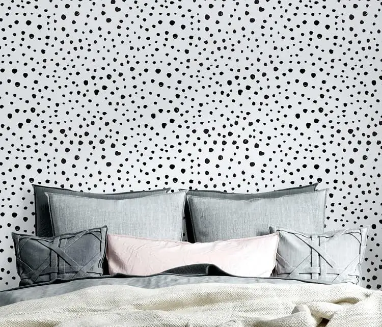polka dot wallpaper_bedroom wallpaper trends