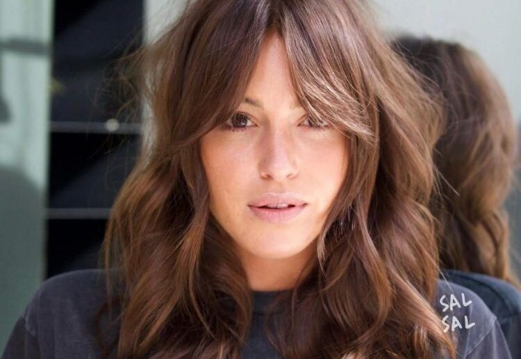 rectangular face framing layers frame haircut long wavy hair