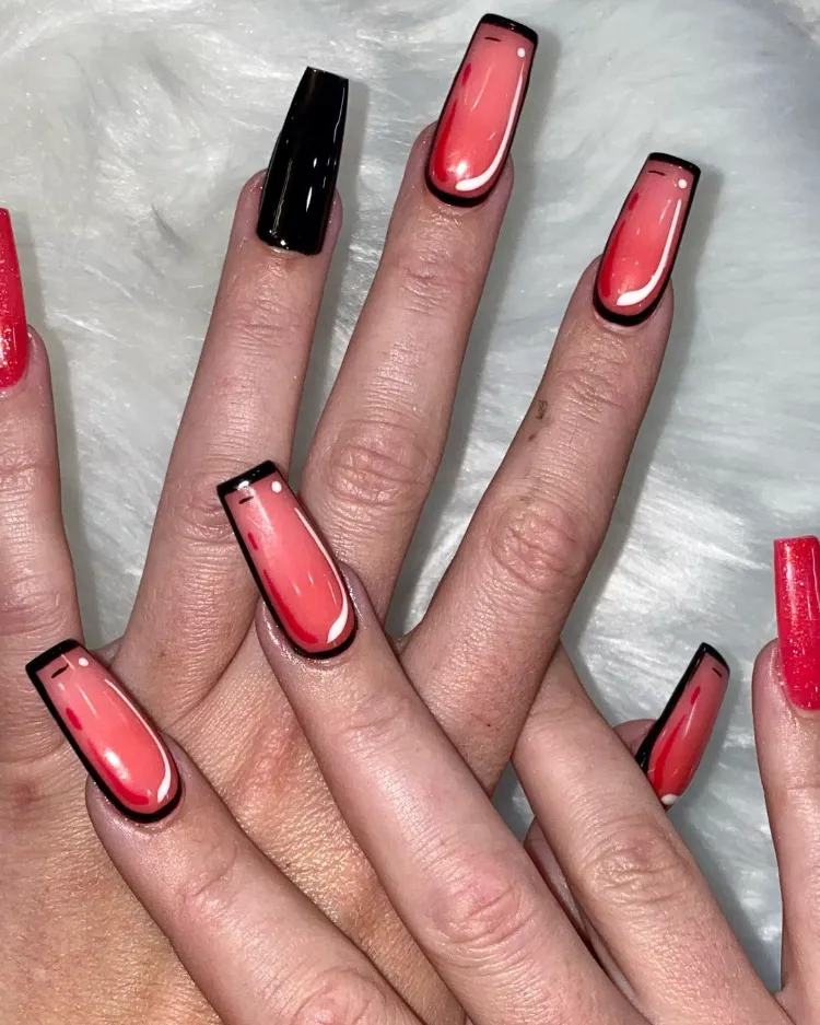 red nails ideas trend winter