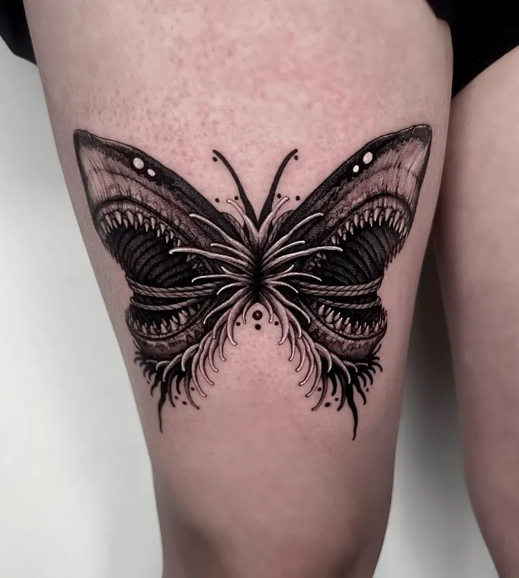 scary butterfly tattoos_spooky butterfly tattoos