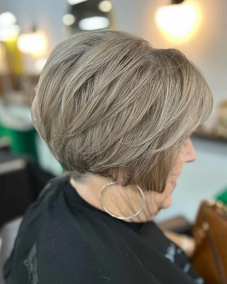 short hairstyles 2022_dimensional-silver-bob-cut
