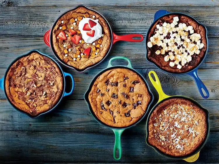 s'mores skillet cookies recipe ideas candy marshmellows chocolate