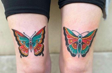 tattoo above the knee ideas_colorful above the knee tattoos