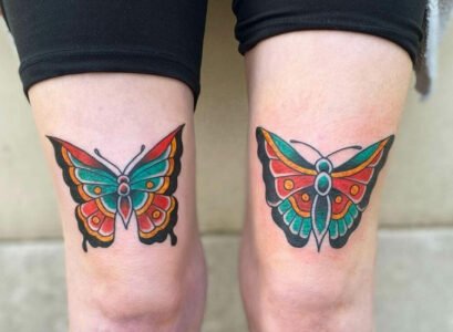 tattoo above the knee ideas_colorful above the knee tattoos