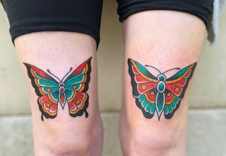 tattoo above the knee ideas_colorful above the knee tattoos