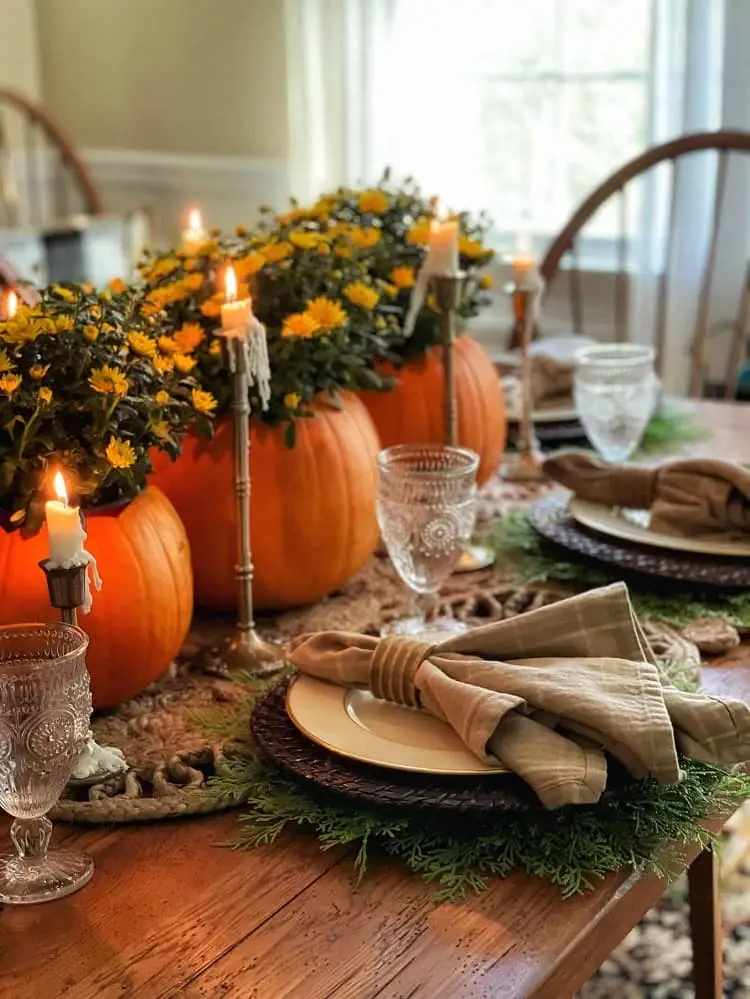 thanksgiving pumpkin decor_pumpkin centerpieces