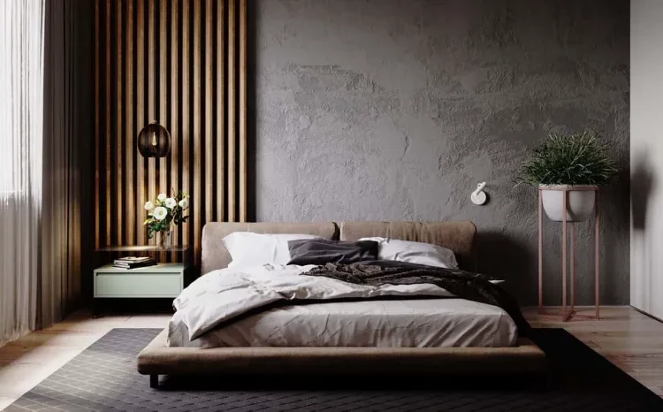 2023 tendencias de decoración de dormitorio de estilo rústico idea moderna madera colores neutros