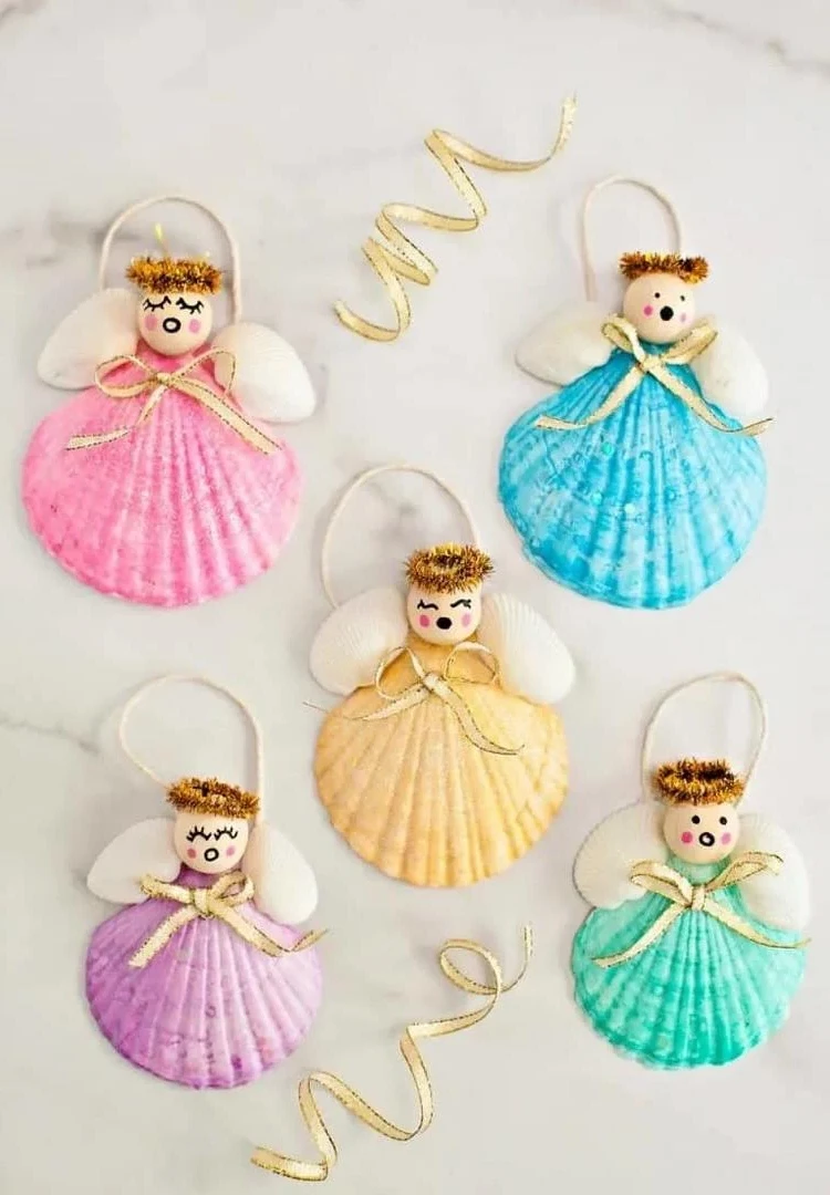 Angel crafts for kids DIY Christmas tree ornaments