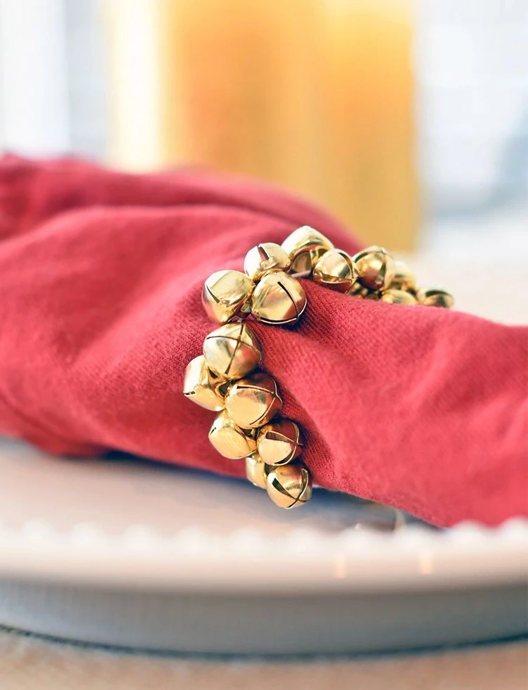 DIY festive napkin rings for New Years Eve and Christmas