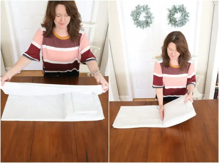 How to fold normal sheets and store in closet to save space