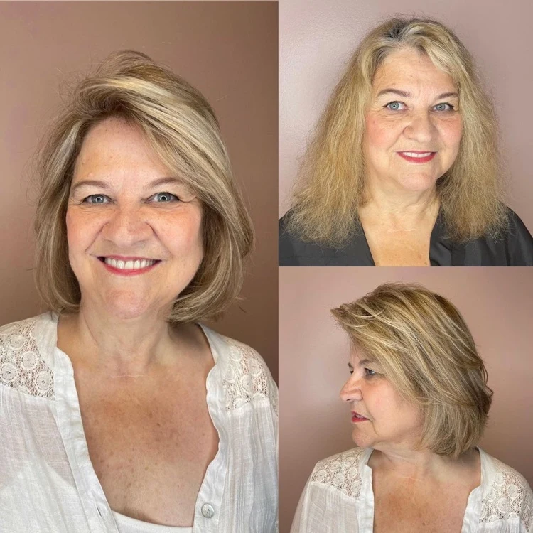 Layered bob hairstyles for women over 60 that to look younger