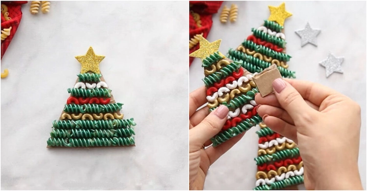 Learn how to make pasta Christmas trees
