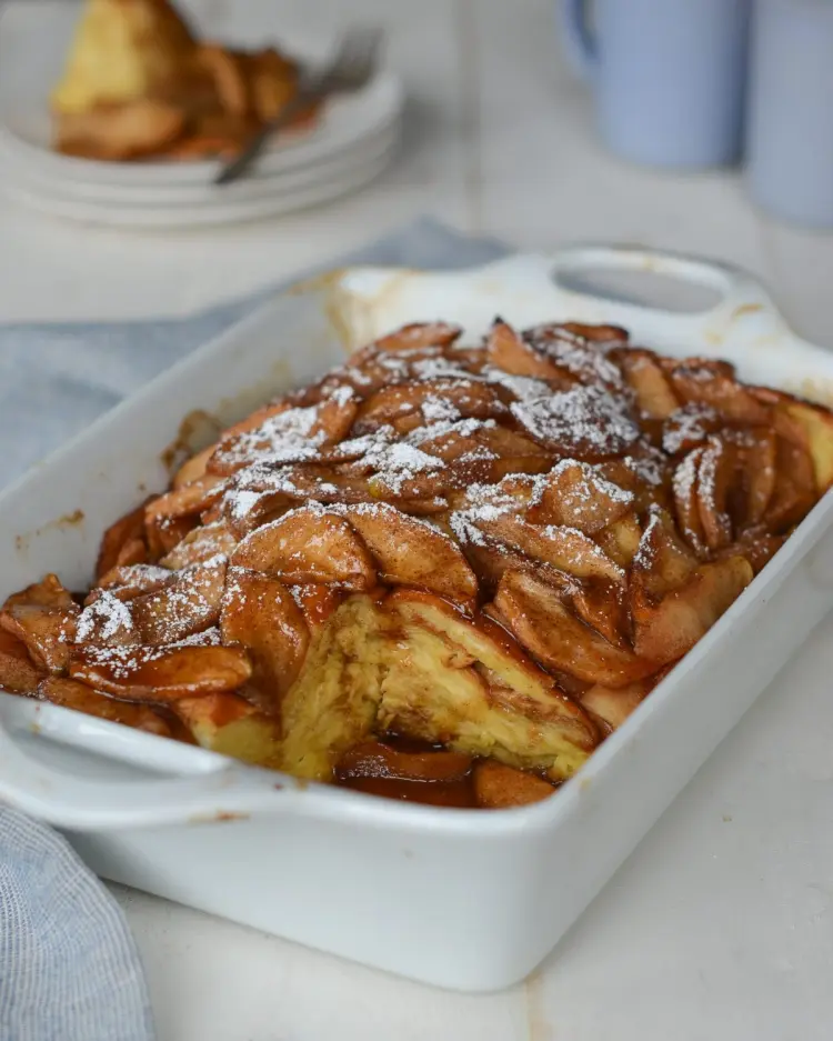 baked apple french toast delicious yummy easy recipe overnight