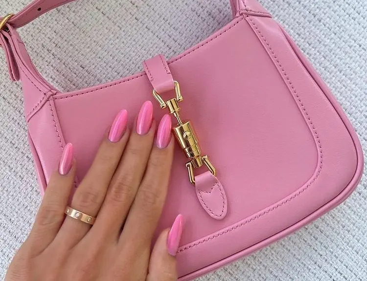 barbiecore nails pink girly style nail design 2023 art