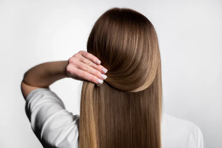 beautiful straight glossy keratin treated hair long length