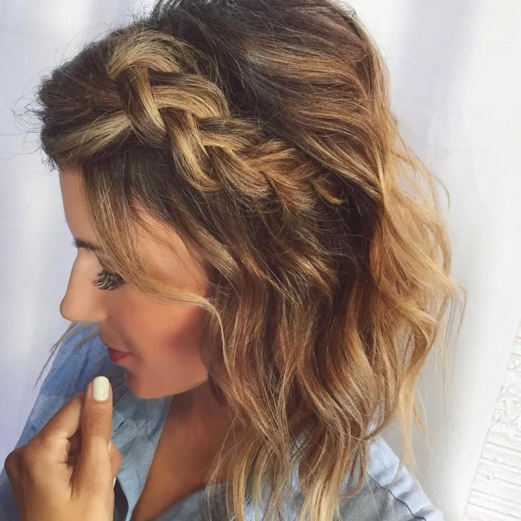 braided hairstyles 2023 for medium length hair with braids a formal event or everyday casual look