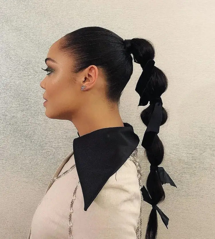 penteado de pônei bolha_ penteados com cauda de pônei