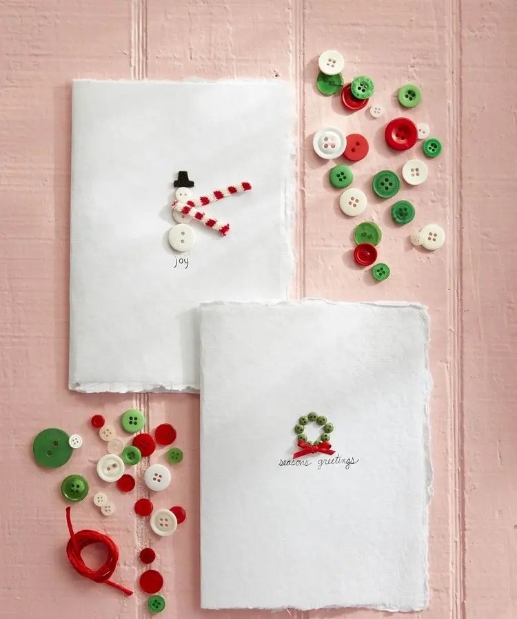 christmas card DIY easy craft and art materials cute and funny for this holiday