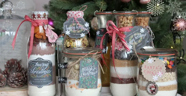 christmas gifts in a jar homemade decorations idea crafts and art trendy holiday decor