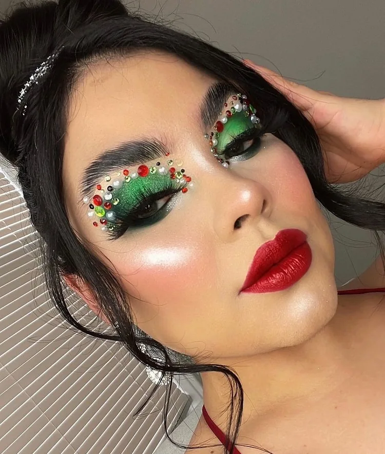christmas makeup idea
