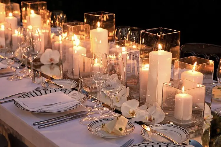 decoración de nochevieja romántica y acogedora para una mesa manualidades fáciles de bricolaje en casa